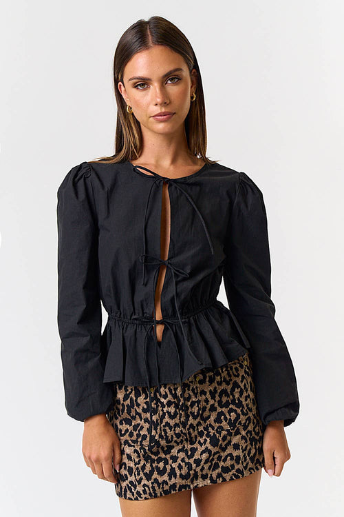 Bubble Sleeve Top