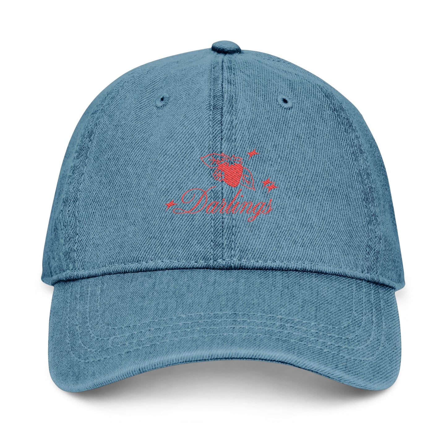 Strawberry Embroider Denim Hat