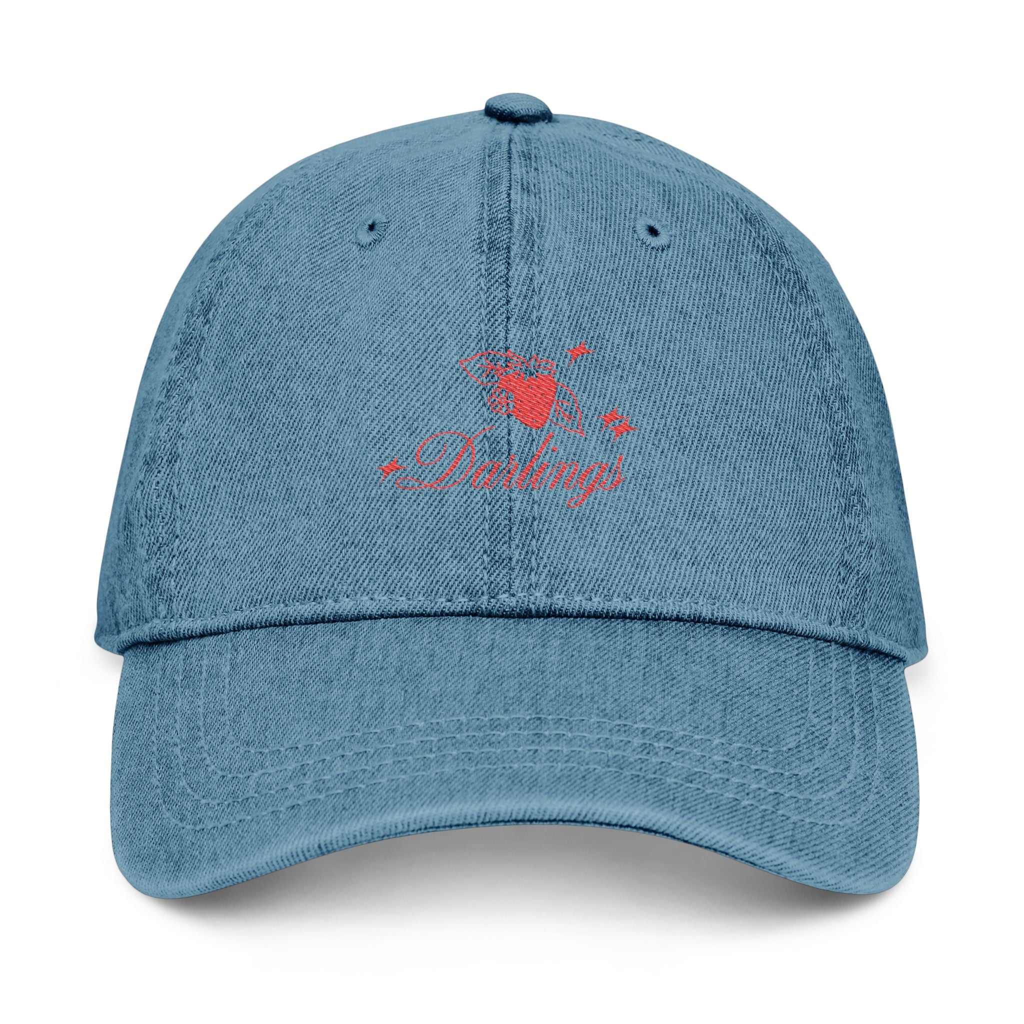 Strawberry Embroider Denim Hat