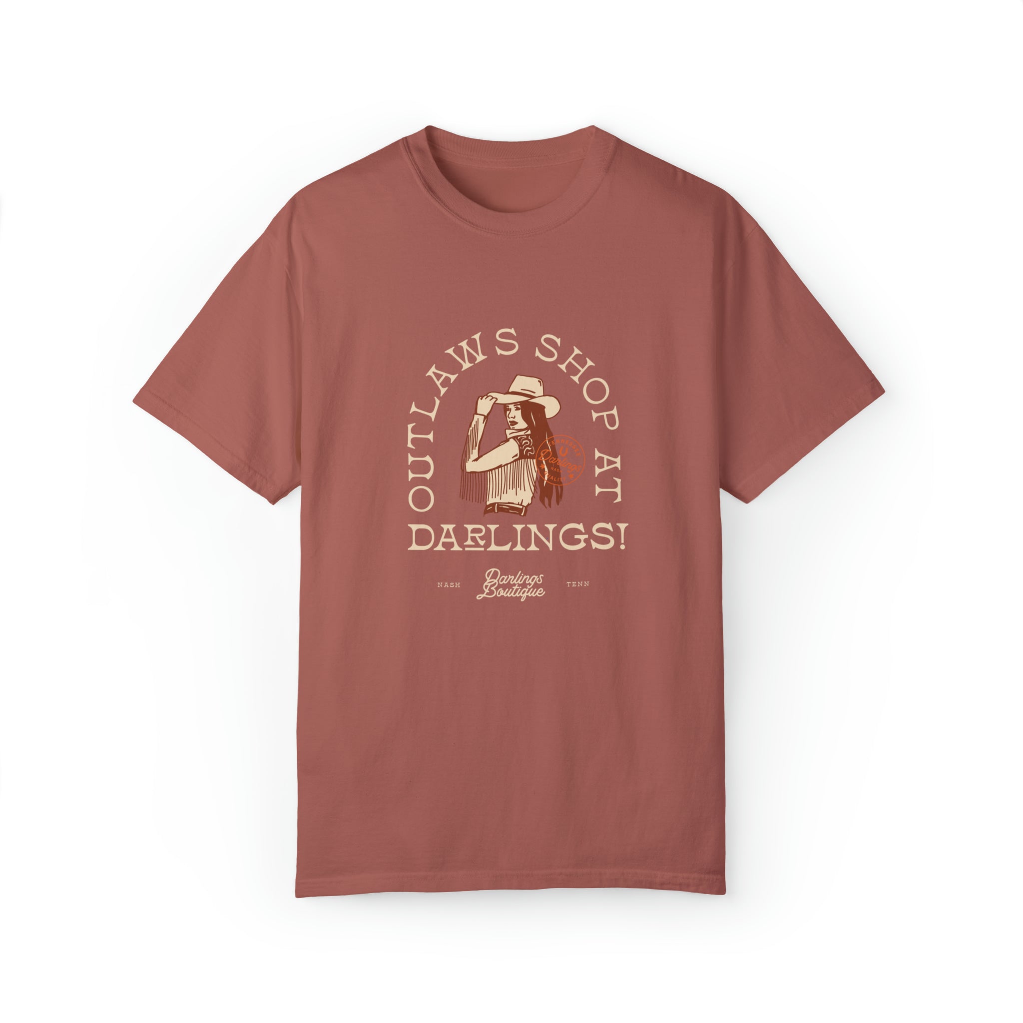 Outlaws Shop At Darlings Tee