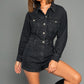 Long Sleeve Denim Romper