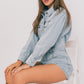 Long Sleeve Denim Romper