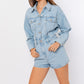 Long Sleeve Denim Romper