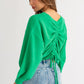 Fuzzy Sweater with Back Ruching