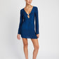 Glitter Long Sleeve Mini Dress