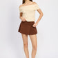 Pleated Mini Skort