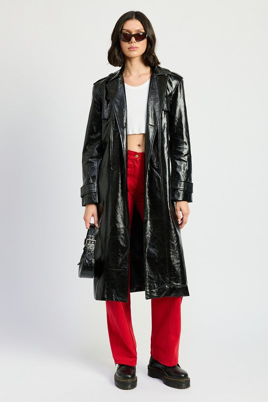 Vegan Leather Trench