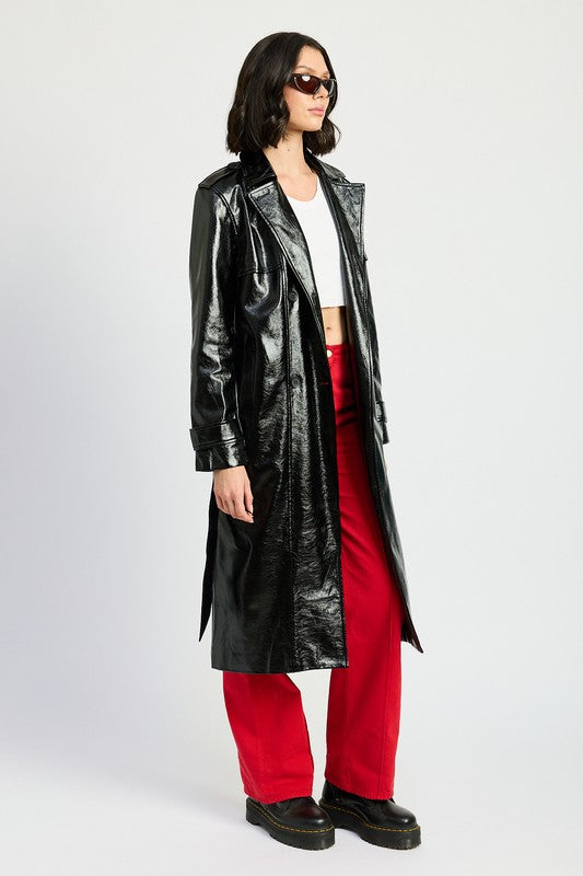 Vegan Leather Trench