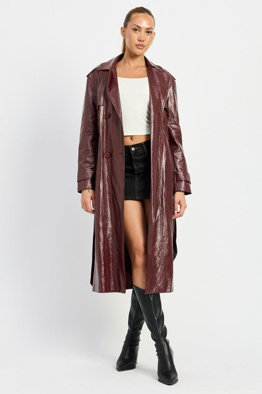 Vegan Leather Trench