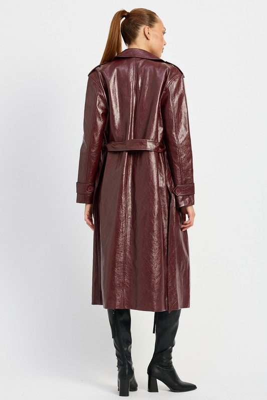 Vegan Leather Trench