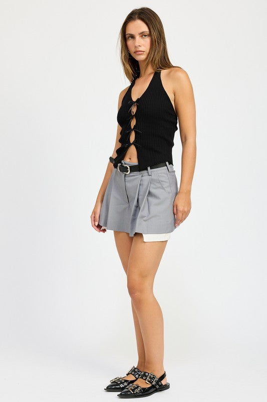 Bow Halter Neck Top