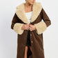 Faux Fur Trench Coat