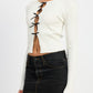 Bow Long Sleeve Tie Top