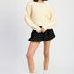 Cable Knit Crop Sweater