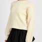 Cable Knit Crop Sweater