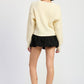 Cable Knit Crop Sweater