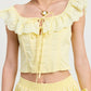 Square Neck Ruffle Corset Top