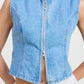 Halter Zip Moto Vest