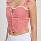 Gingham Corset Top