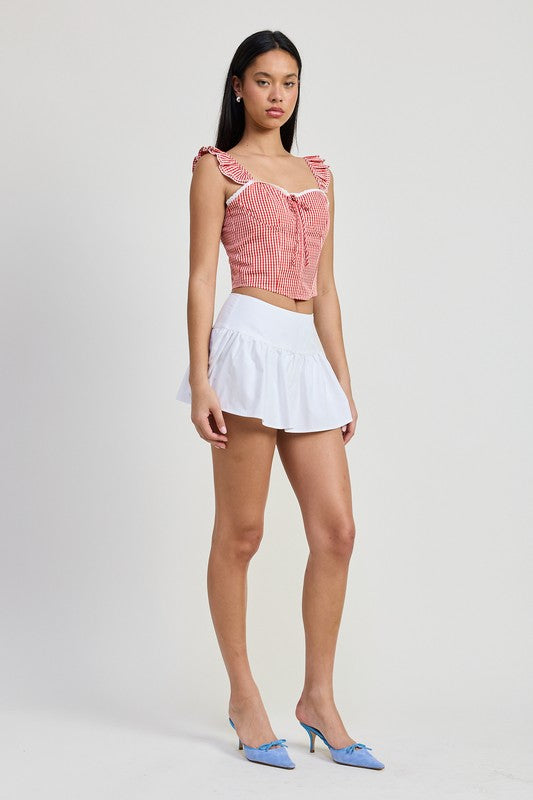 Gingham Corset Top