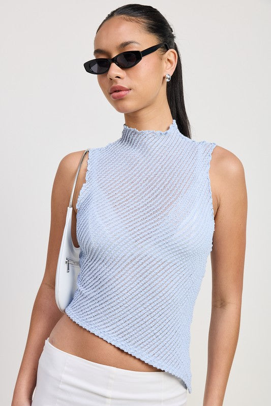 SleeveLess Asymmetrical Top