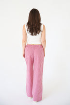 Gingham Wide Leg Pant