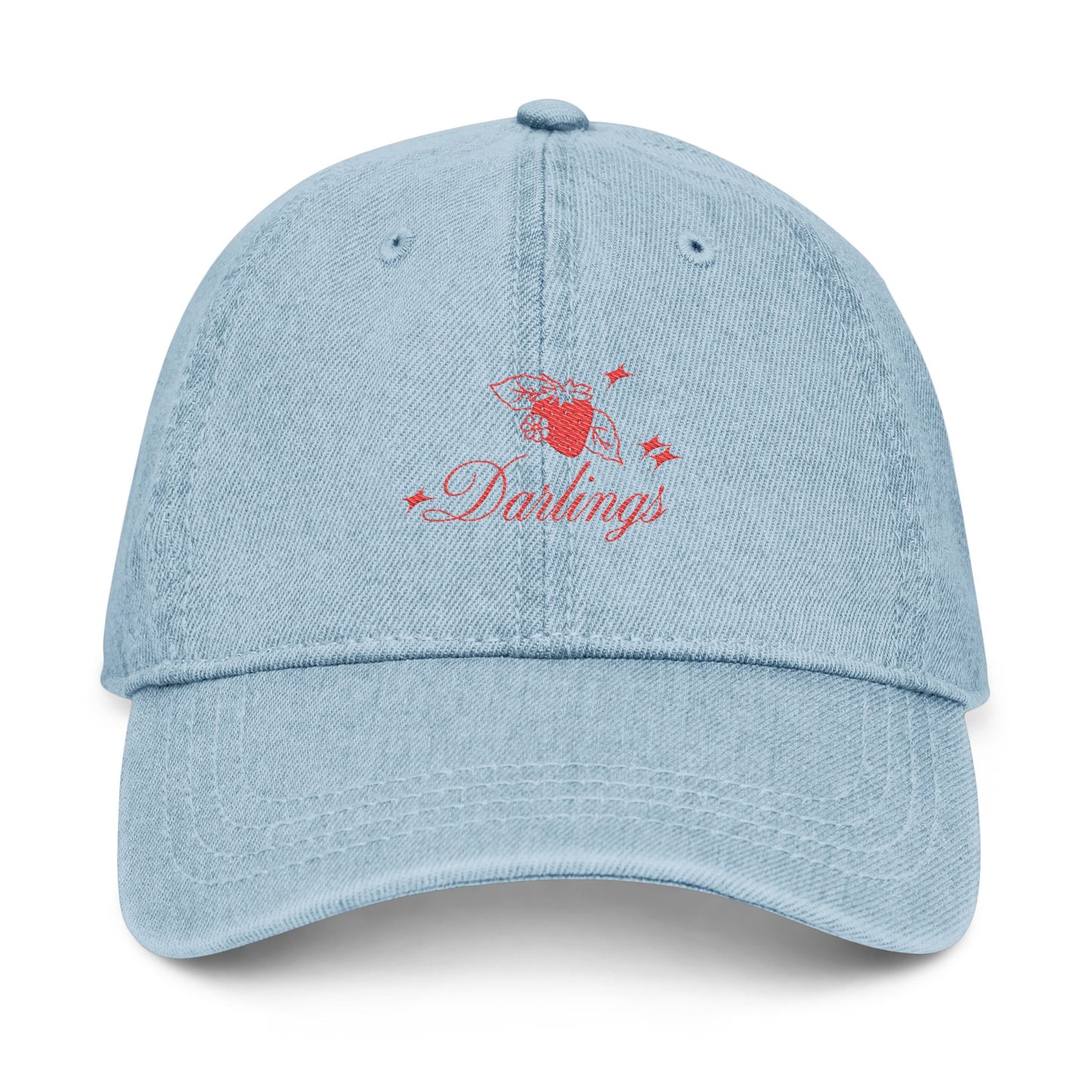 Strawberry Embroider Denim Hat