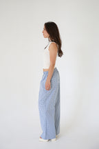 Gingham Wide Leg Pant