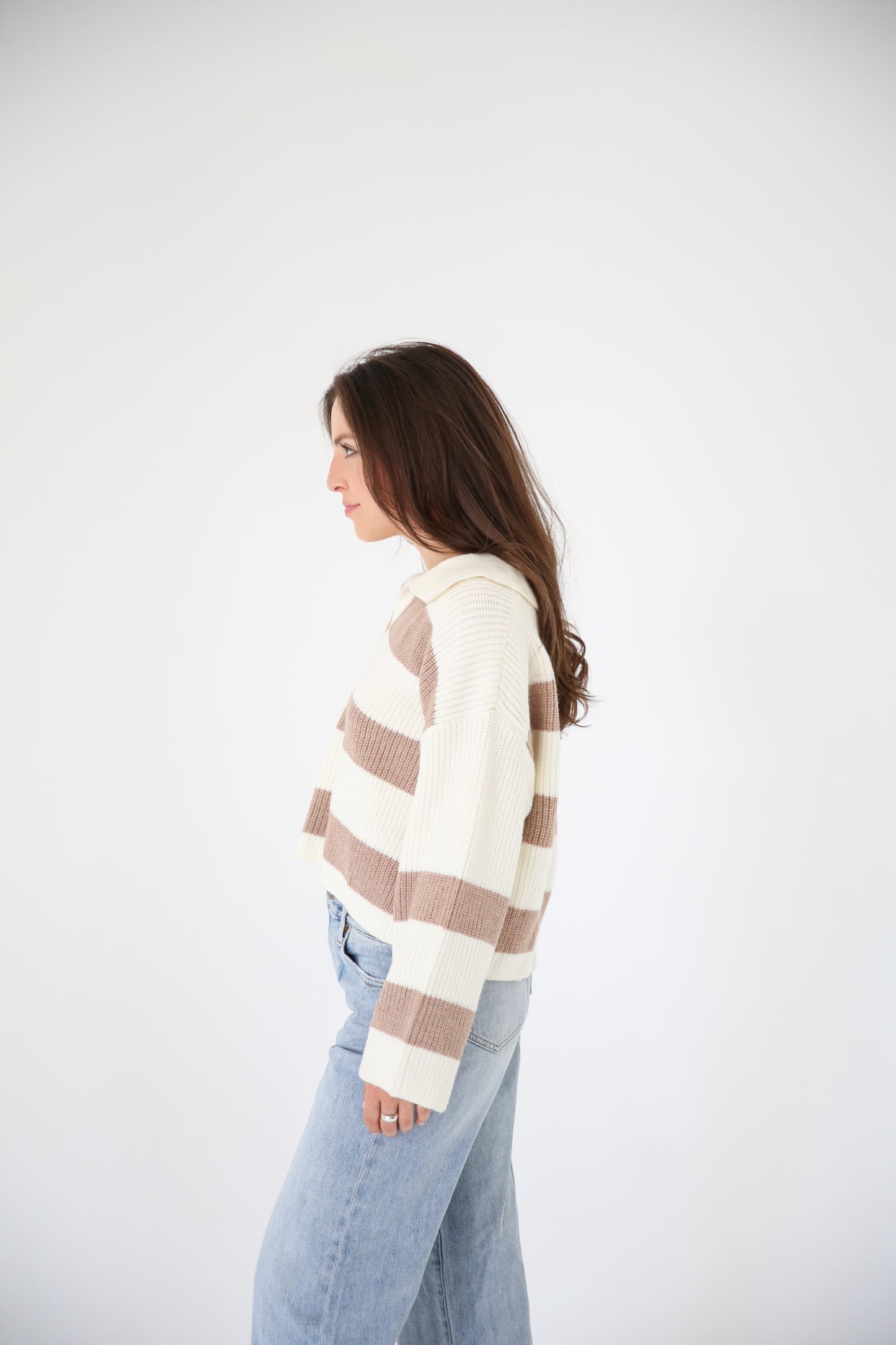 Stripe Drop Shoulder Sweater