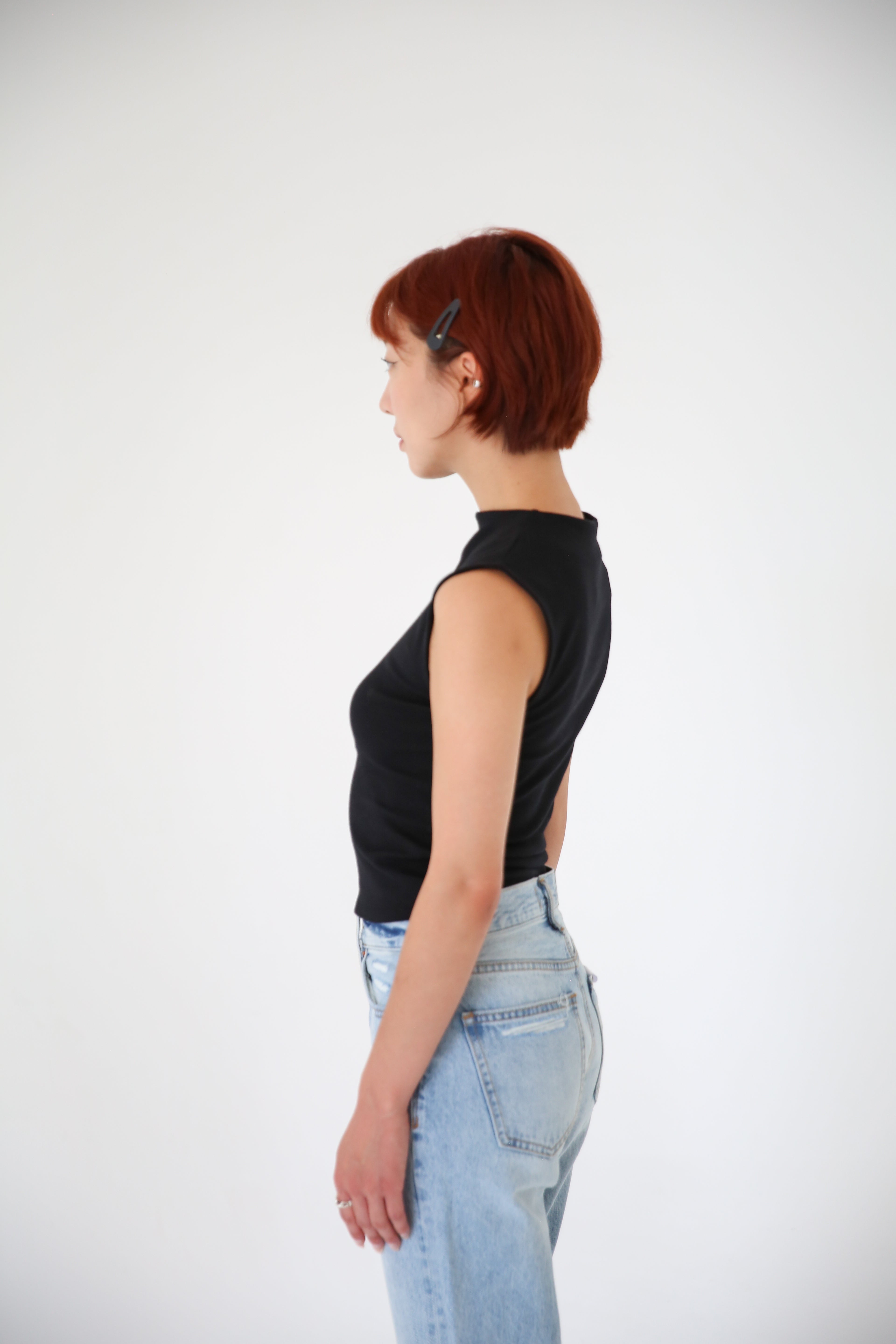 Mock Neck Cropped Knit