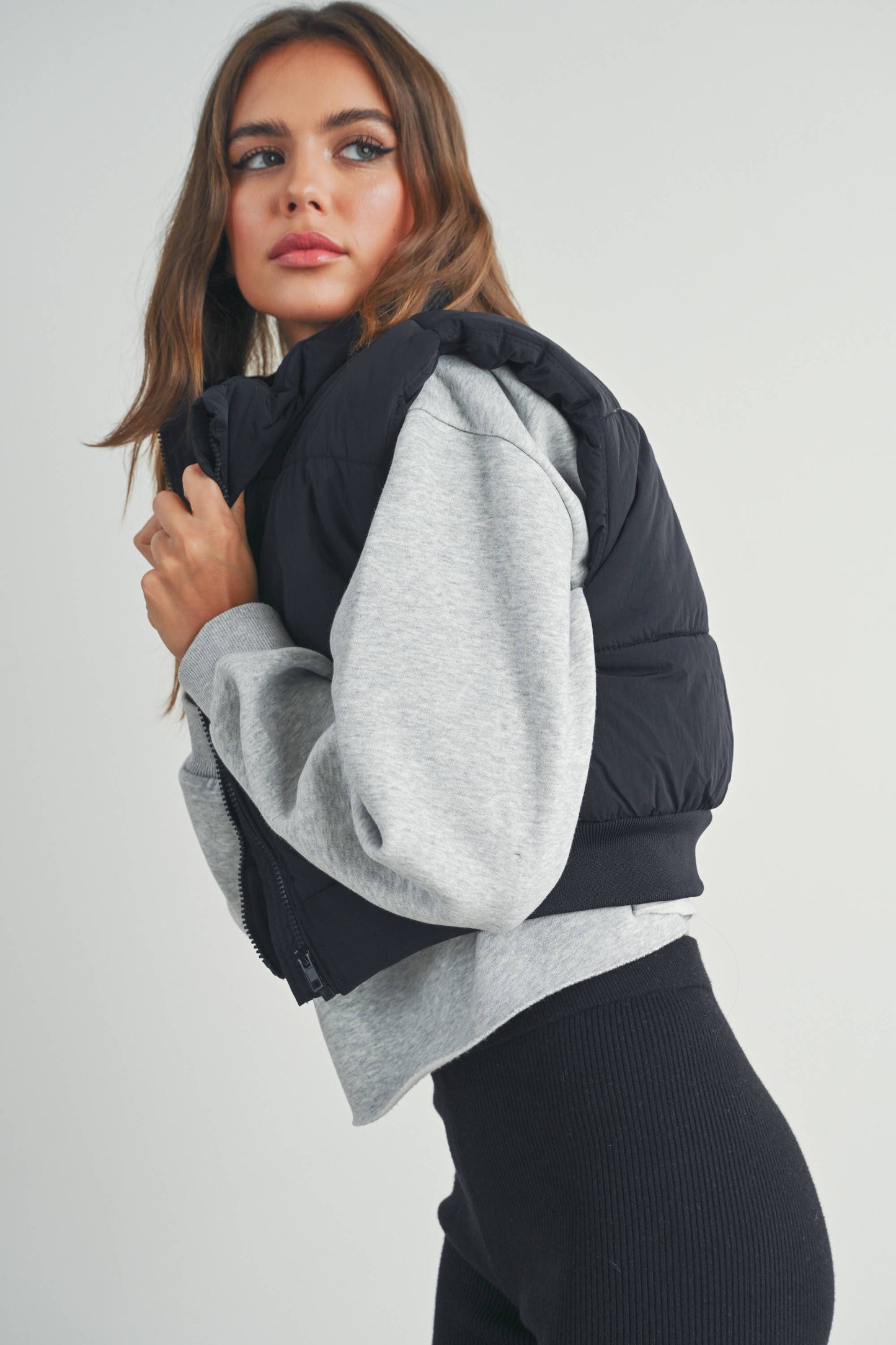 Crop Puffer Vest