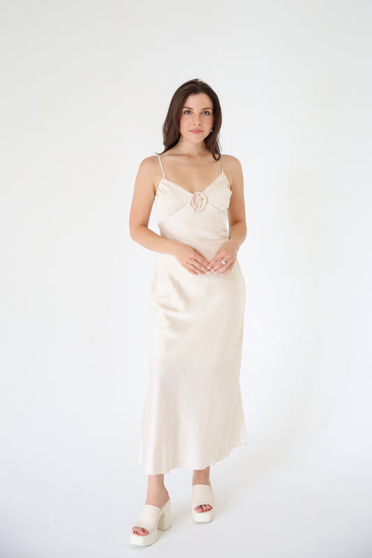 Rosette Maxi Dress