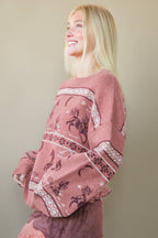Oversized Western Knit Sweater