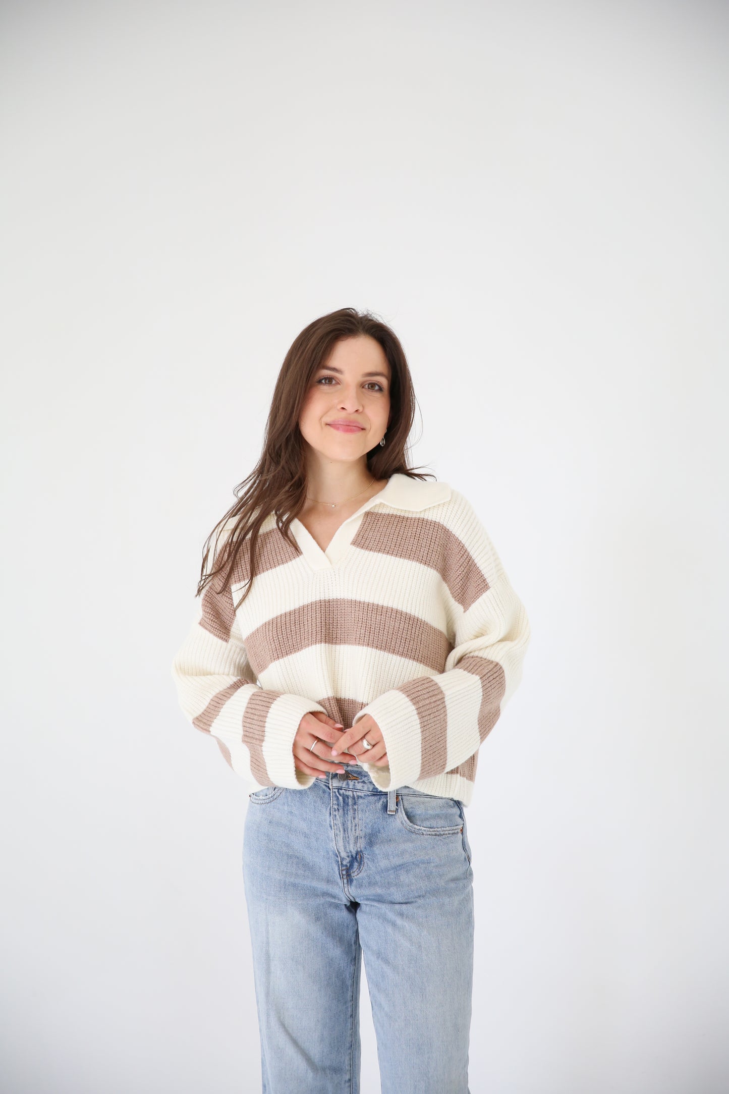 Stripe Drop Shoulder Sweater