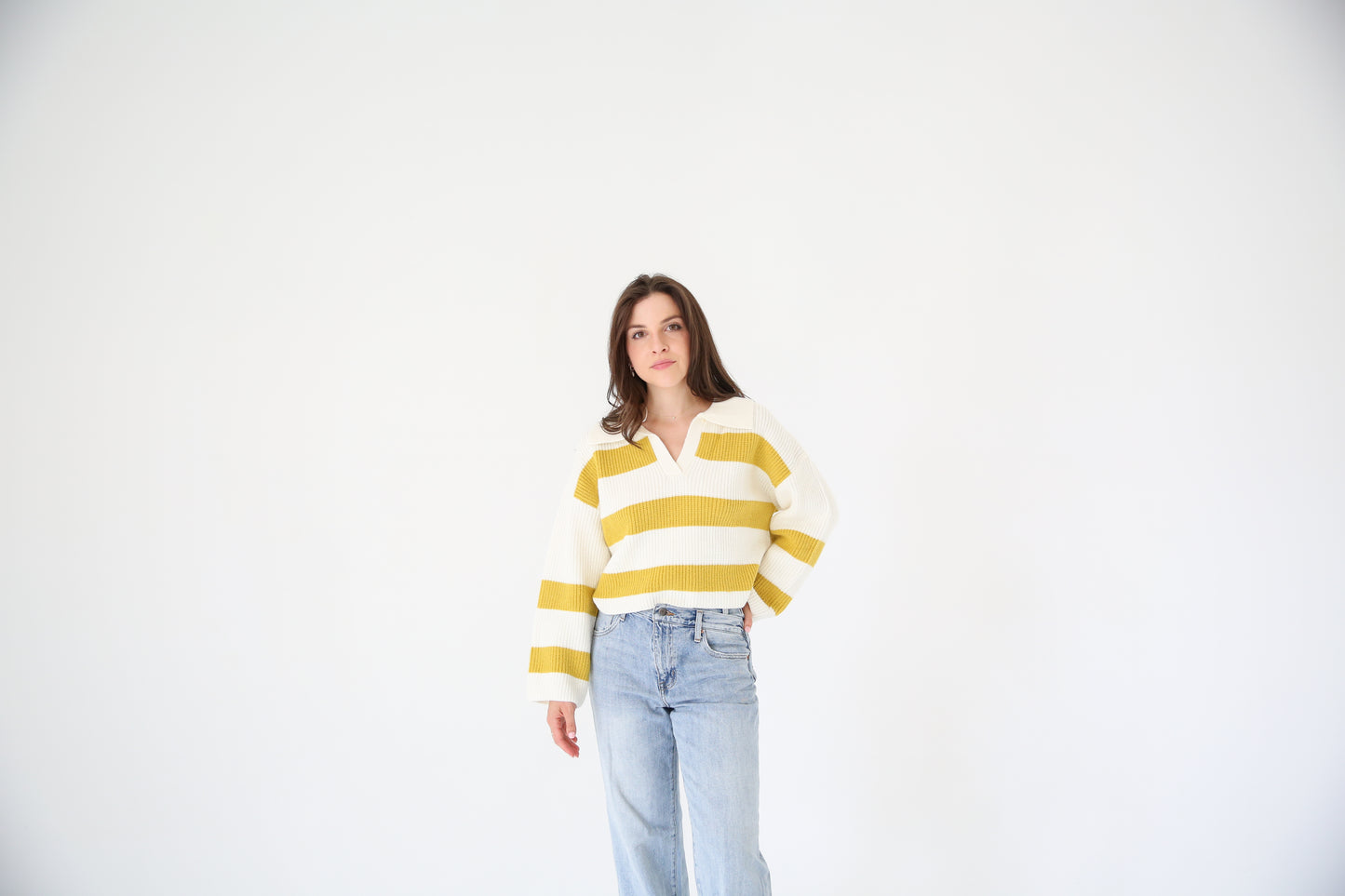 Stripe Drop Shoulder Sweater