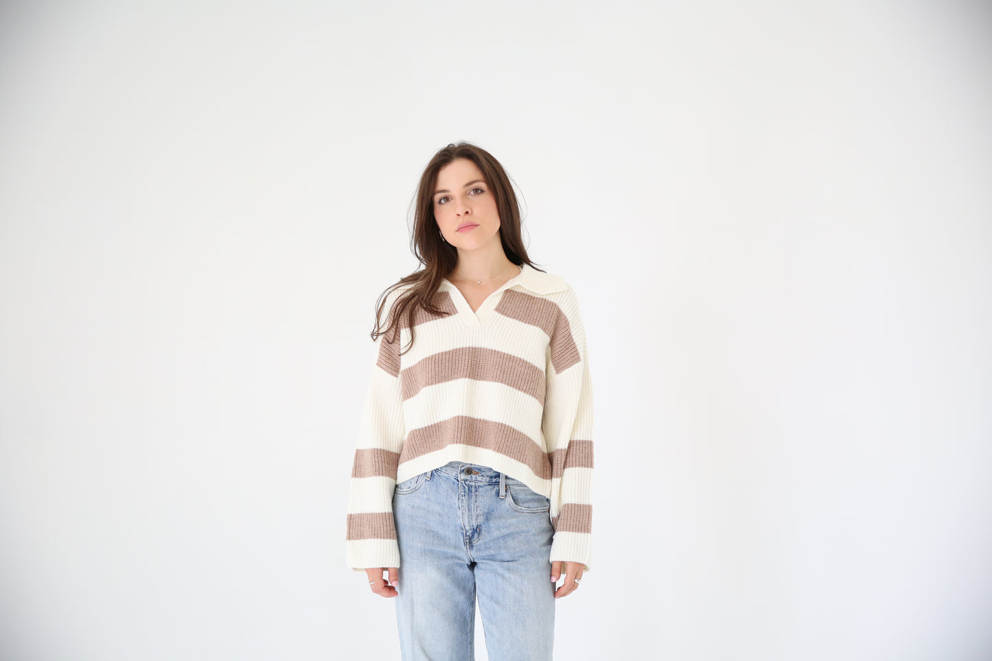 Stripe Drop Shoulder Sweater