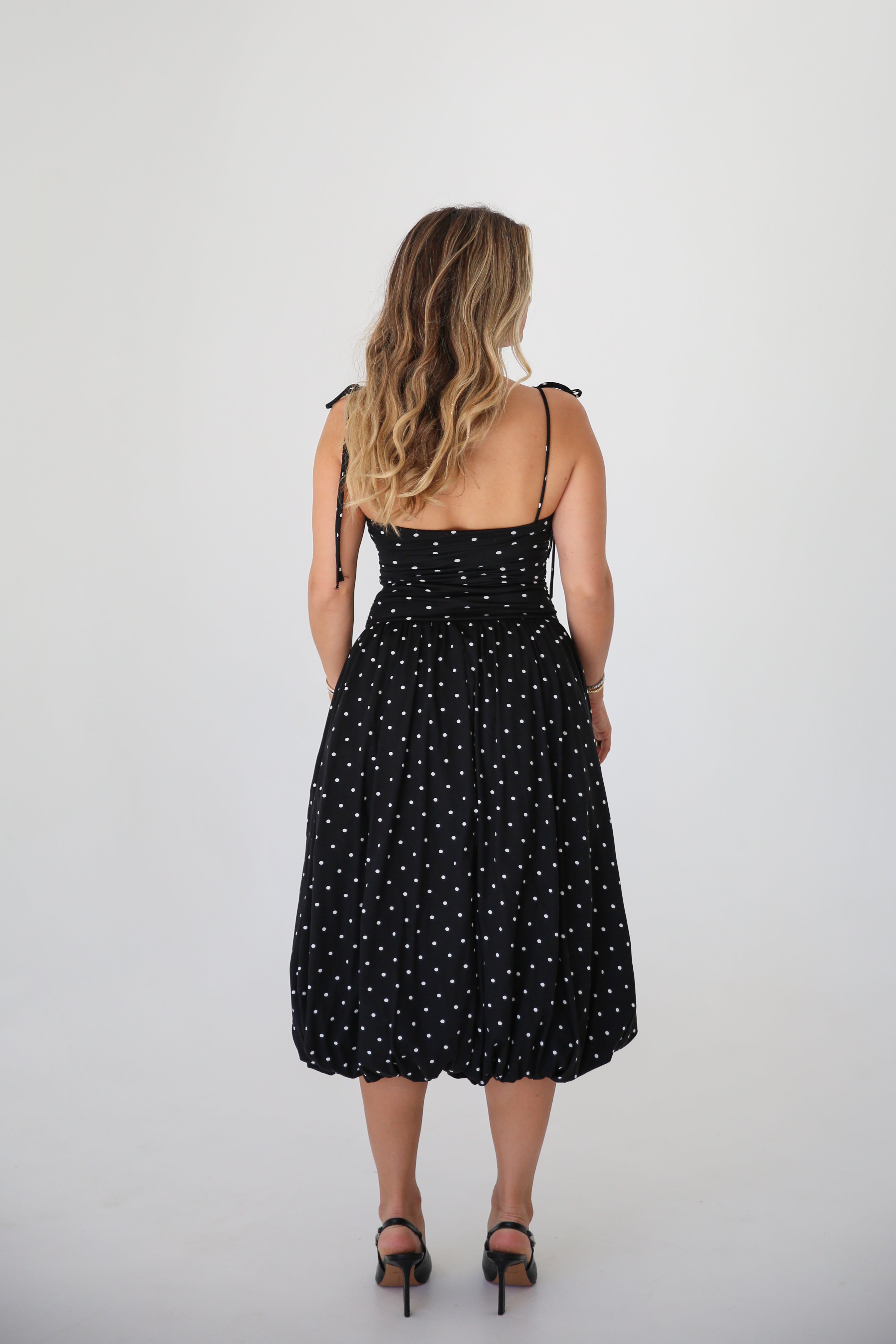 Ruched Drop Waist Dress