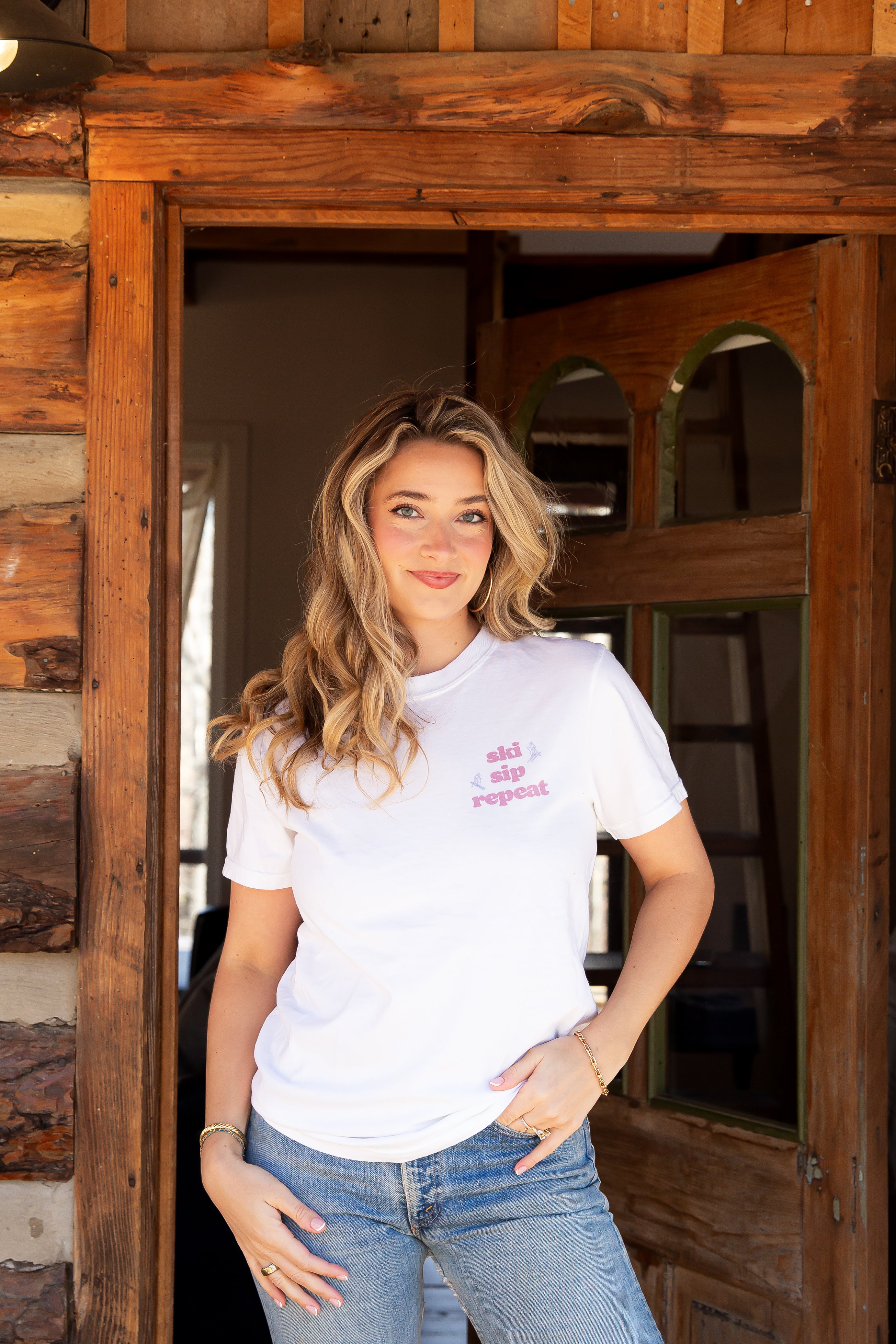 Ski Sip Repeat Oversized T-shirt