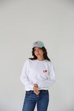Strawberry Embroider Denim Hat
