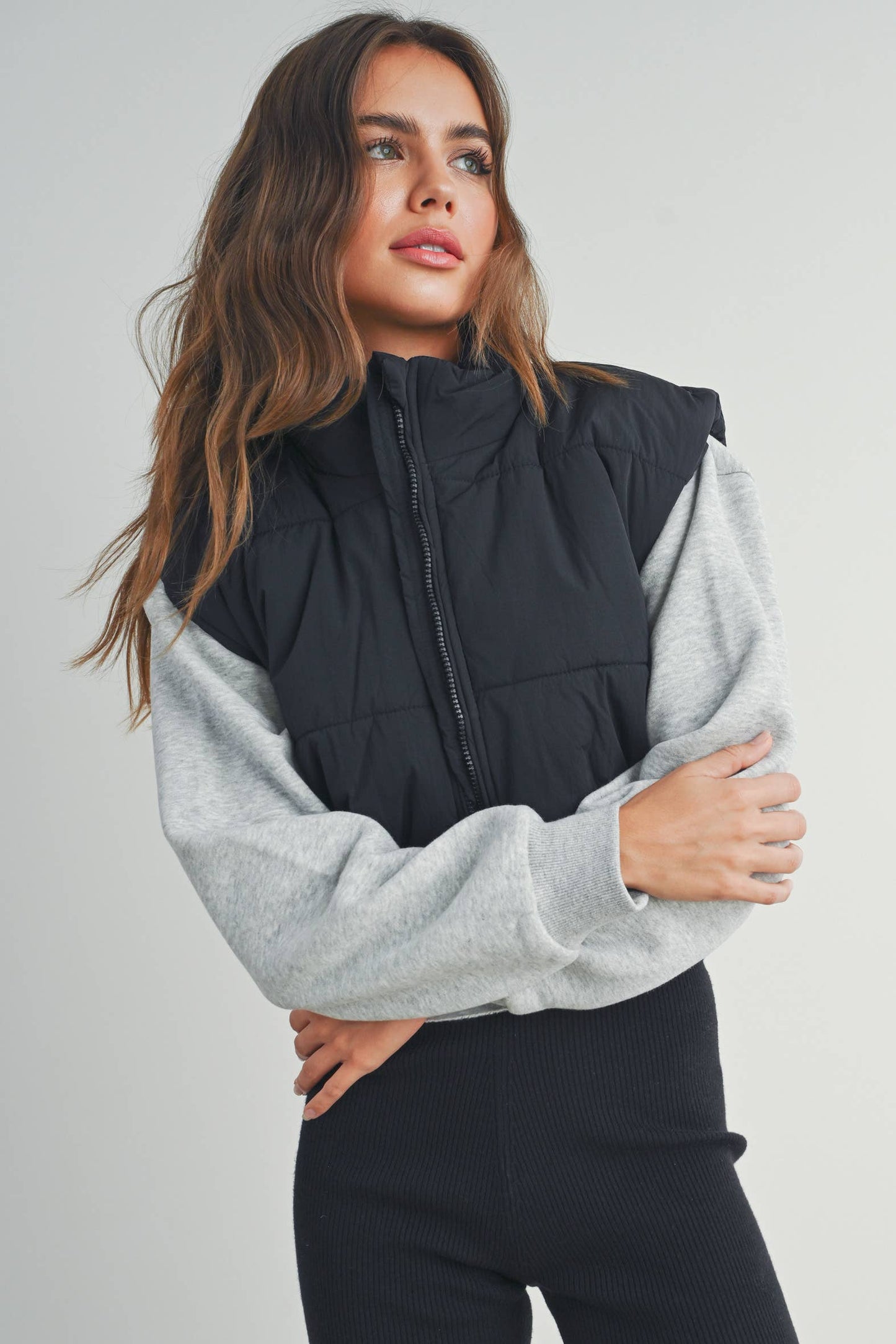 Crop Puffer Vest