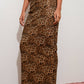 Leopard Mesh Maxi Skirt