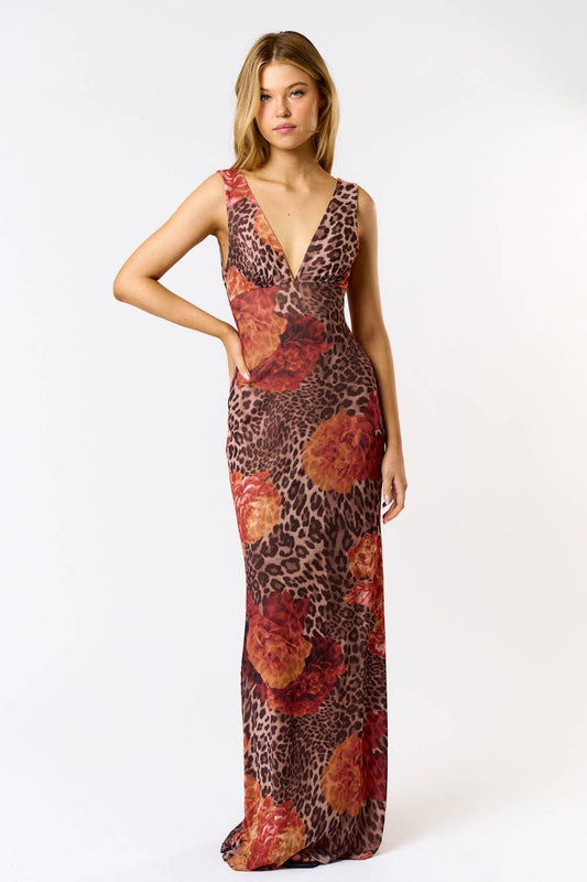 Leopard Print Maxi Dress